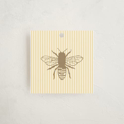This is a buttercup gift tags with standard by Heather Schertzer called sweet bee printing on signature in tag