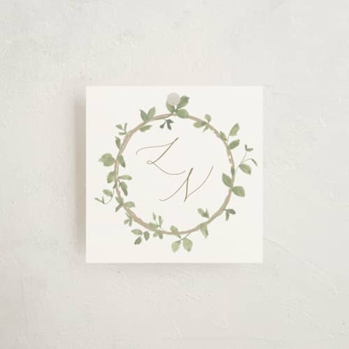 This is a ivy baby shower favor tags with standard by Everett Paper Goods called canopy printing on signature in tag