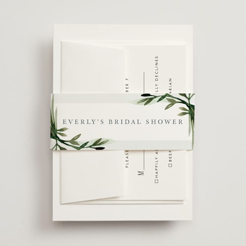 This is a fern belly bands with standard by Kate Ahn called botanical frame printing on signature text in belly band