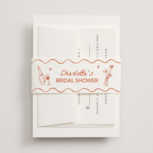 This is a verona sunset belly bands with standard by Cass Loh called chic soirée printing on signature text in belly band