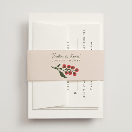 This is a tomato belly bands with standard by Katharine Watson called cherry tomatoes printing on signature text in belly band