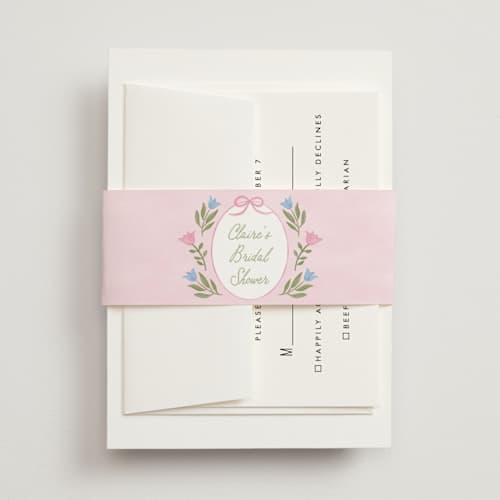 This is a garden belly bands with standard by Creo Study called folk garden printing on signature text in belly band