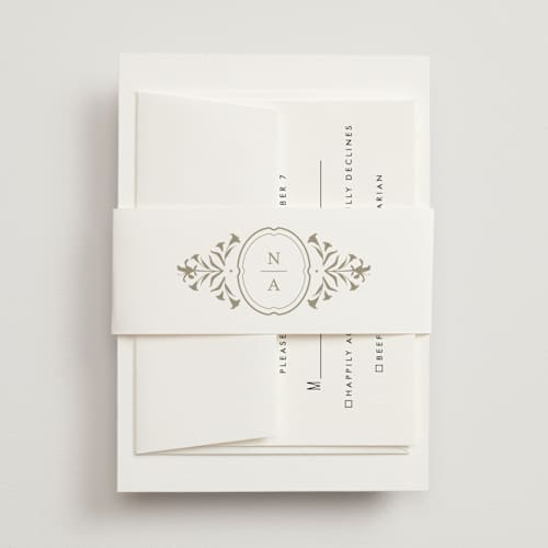 This is a paris rain belly bands with standard by Jennifer Postorino called calia printing on signature text in belly band