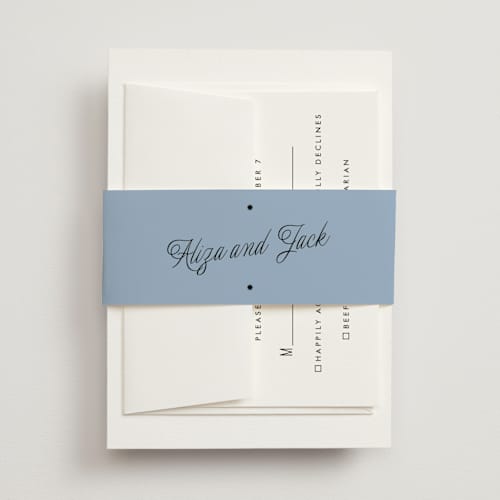 This is a sky belly bands with standard by Blustery August called cheers printing on signature text in belly band