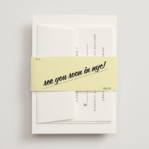 This is a butter belly bands with standard by Studio Suku called courthouse printing on signature text in belly band