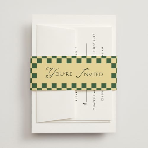 This is a citrus belly bands with standard by Angela Quan called grid printing on signature text in belly band