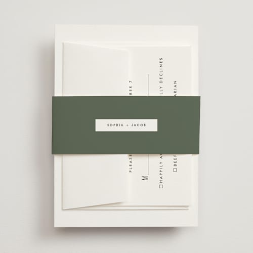 This is a olive you more belly bands with standard by Design Lotus called true north printing on signature text in belly band