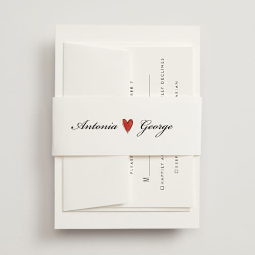 This is a lily belly bands with standard by Pati Cascino called two hearts printing on signature text in belly band