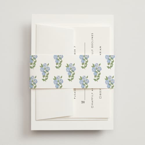 This is a ocean belly bands with standard by Creo Study called pillowy border printing on signature text in belly band