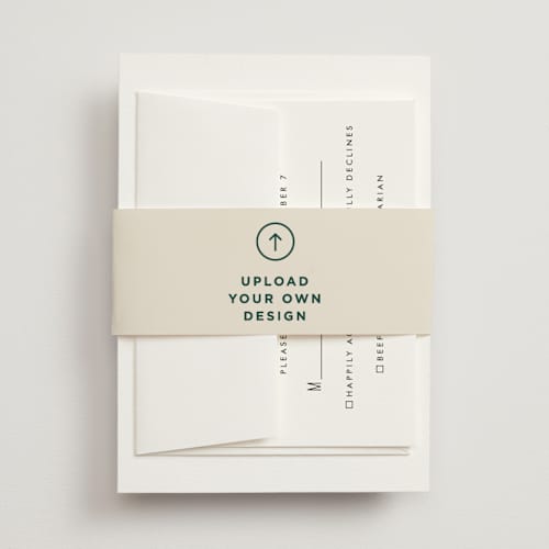 This is a a belly bands with standard by Minted called upload your own design printing on signature text in belly band