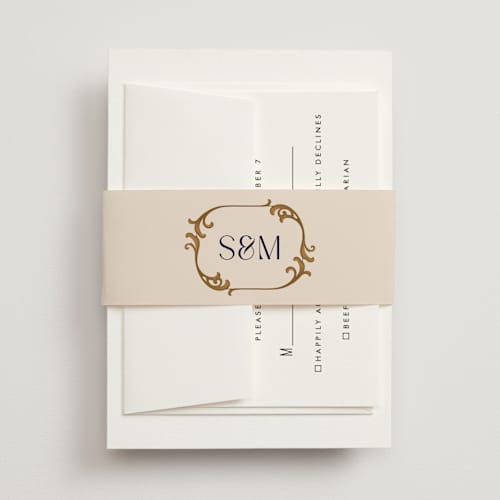 This is a cerulean belly bands with standard by GeekInk Design called gilded printing on signature text in belly band