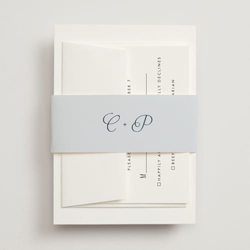 This is a powder belly bands with standard by Carolyn MacLaren called modernne printing on signature text in belly band