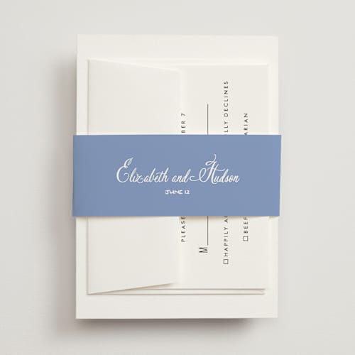 This is a periwinkle belly bands with standard by Design Lotus called sweethearts printing on signature text in belly band