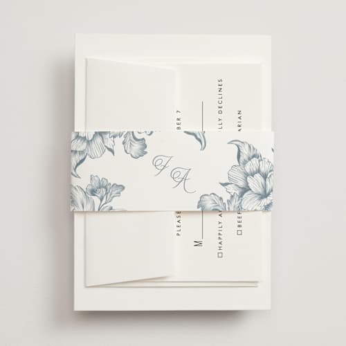 This is a lake belly bands with standard by Leah Bisch called wreath in bloom printing on signature text in belly band
