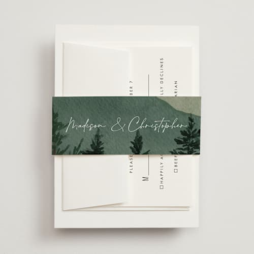 This is a jade belly bands with standard by Elly called the forest printing on signature text in belly band