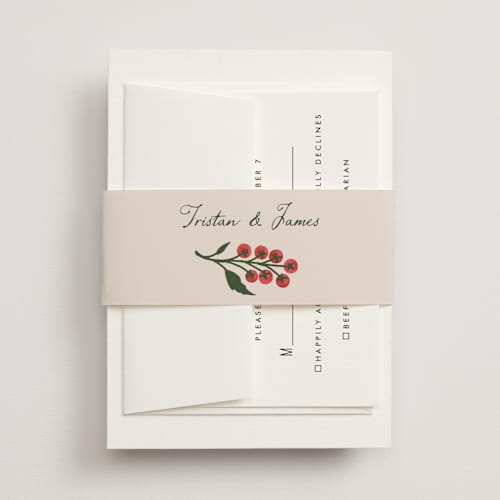 This is a tomato belly bands with standard by Katharine Watson called cherry tomatoes printing on signature text in belly band
