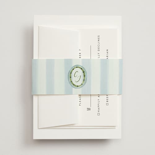 This is a celeste belly bands with standard by Pati Cascino called alento printing on signature text in belly band