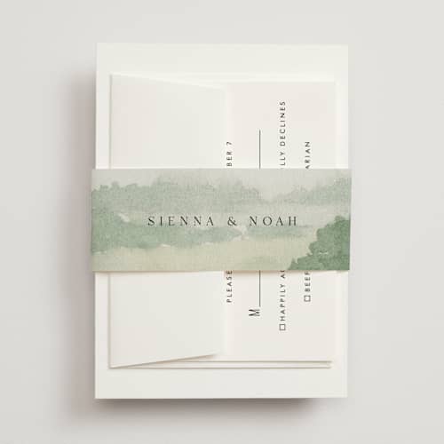 This is a meadow belly bands with standard by Elly called the vow printing on signature text in belly band