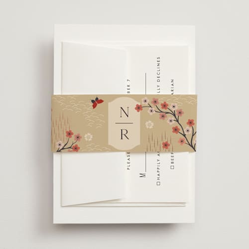 This is a rose belly bands with standard by Jennifer Holbrook called japanese textile printing on signature text in belly band