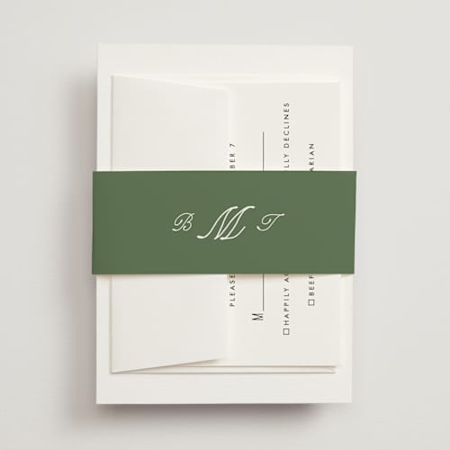 This is a leaf belly bands with standard by Kate Ahn called court printing on signature text in belly band
