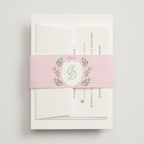 This is a garden belly bands with standard by Creo Study called folk garden printing on signature text in belly band
