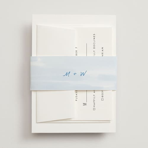 This is a blu belly bands with standard by Pati Cascino called giardino printing on signature text in belly band