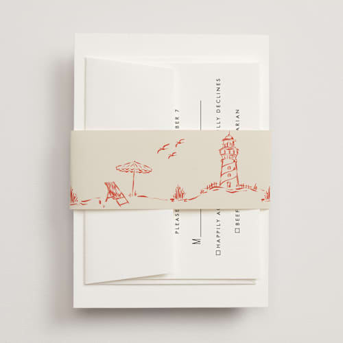 This is a lobster belly bands with standard by Jackie Crawford called kitty hawk printing on signature text in belly band