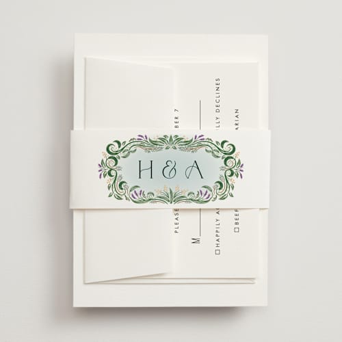 This is a spruce belly bands with standard by Paper Sun Studio called sierra printing on signature text in belly band