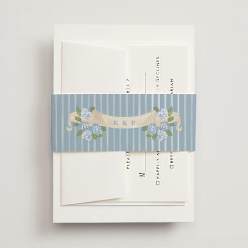 This is a ocean belly bands with standard by Creo Study called coastal crest printing on signature text in belly band