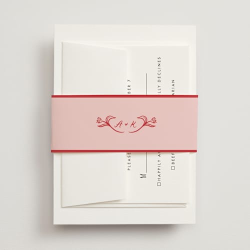 This is a brick belly bands with standard by Julia Liverton called love in bloom printing on signature text in belly band