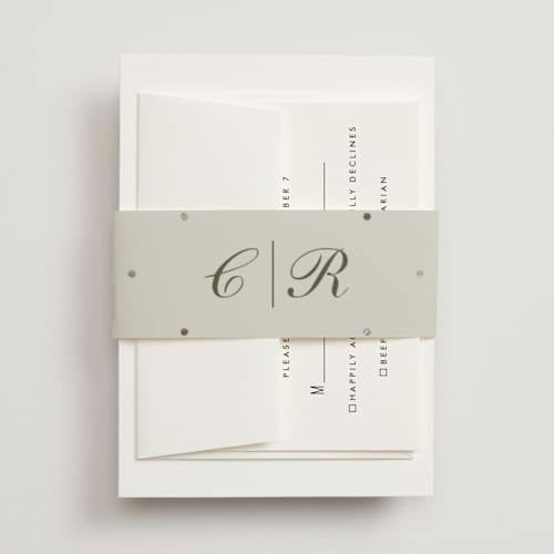 This is a fog belly bands with foil pressed by Baumbirdy called pearls printing on signature text in belly band