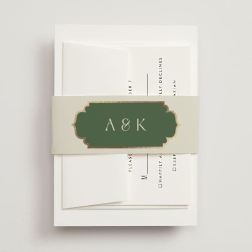This is a evergreen belly bands with foil pressed by Oma N. Ramkhelawan called kareem printing on signature text in belly band
