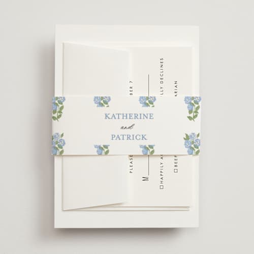 This is a ocean belly bands with foil pressed by Creo Study called pillowy border printing on signature text in belly band