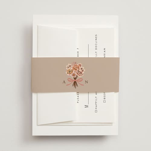 This is a chocolate belly bands with foil pressed by Paola Benenati called blooming path printing on signature text in belly band