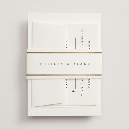 This is a cotton belly bands with foil pressed by Stacey Meacham called luster printing on signature text in belly band