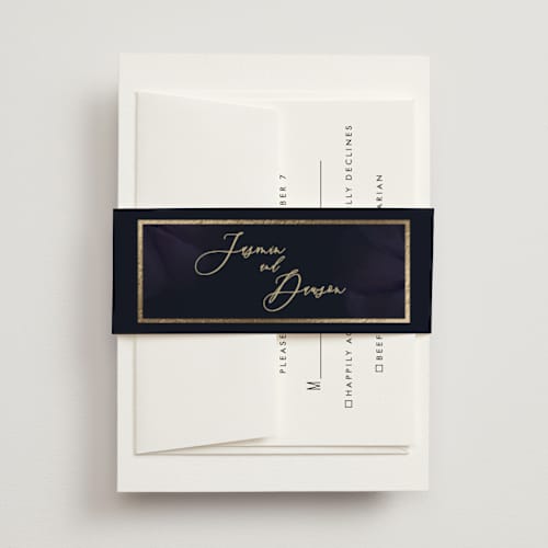 This is a jewel belly bands with foil pressed by Susan Moyal called after midnight printing on signature text in belly band
