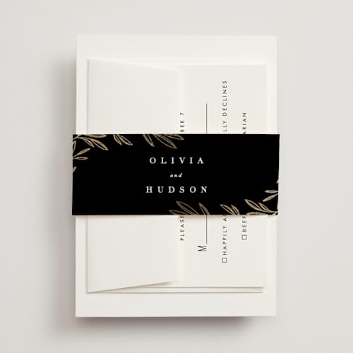 This is a ink belly bands with foil pressed by Kristie Kern called bianca printing on signature text in belly band
