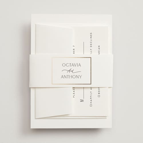 This is a porcelain belly bands with foil pressed by Nicole Walsh called regal printing on signature text in belly band