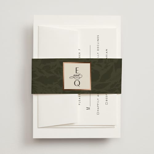 This is a autumn belly bands with foil pressed by Kate Ahn called poetique printing on signature text in belly band