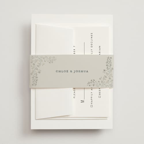 This is a something blue belly bands with foil pressed by Gwen Bedat called floral romance printing on signature text in belly band