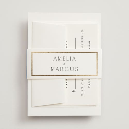 This is a coastal belly bands with foil pressed by Susan Moyal called garden whisper printing on signature text in belly band