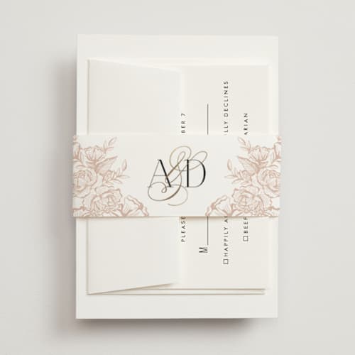 This is a cotton belly bands with foil pressed by Jennifer Postorino called gilded ampersand printing on signature text in belly band