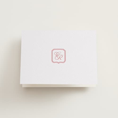 This is a grapefruit wedding thank you cards with letterpress by Megan Davis called bowery printing on coventry320 in standard