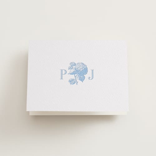 This is a vista wedding thank you cards with letterpress by Megan Davis called cheseapeake printing on coventry320 in standard
