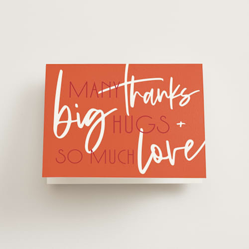 This is a mandarin wedding thank you cards with standard by Lindsay Chedester called mandarin-uschia engagement printing on strathmore in standard