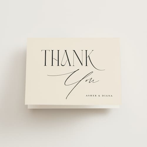 This is a dune wedding thank you cards with standard by Christie Garcia called a toast printing on strathmore in standard