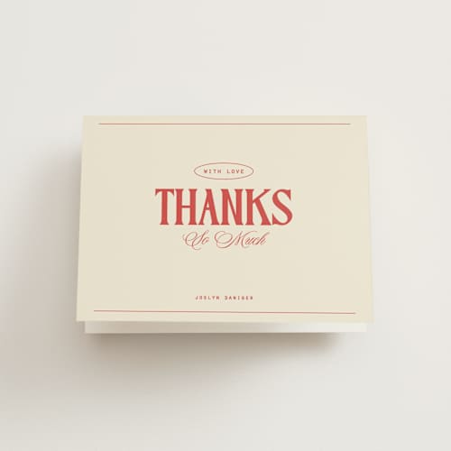 This is a oriole bridal shower thank you cards with standard by Owl and Toad called starring printing on strathmore in standard