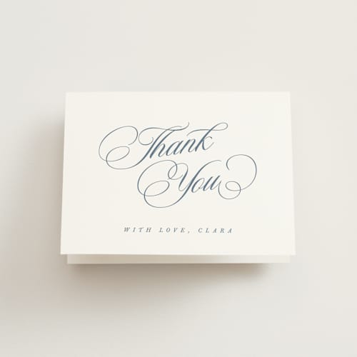 This is a coastal bridal shower thank you cards with standard by Kelly Schmidt called clara printing on strathmore in standard