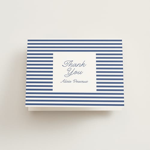 This is a ocean bridal shower thank you cards with standard by Owl and Toad called veracruz printing on strathmore in standard