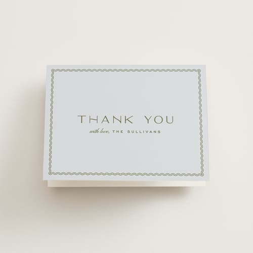 This is a lavender wedding thank you cards with standard by Ellen Schlegelmilch called callum printing on strathmore in standard